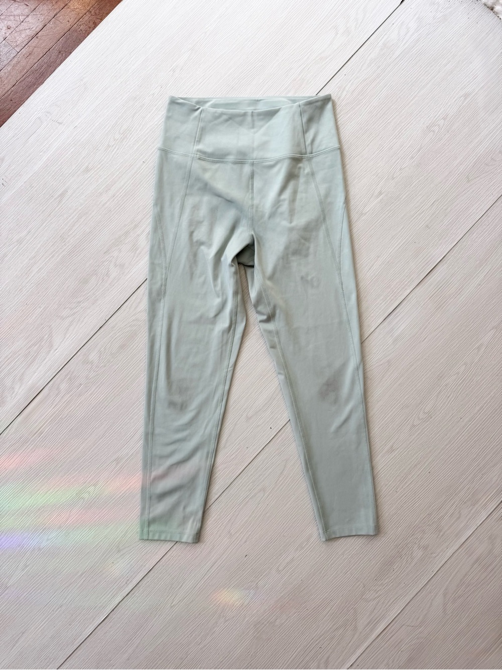 seafoam green high rise capri leggings ✧ girlfriend collective